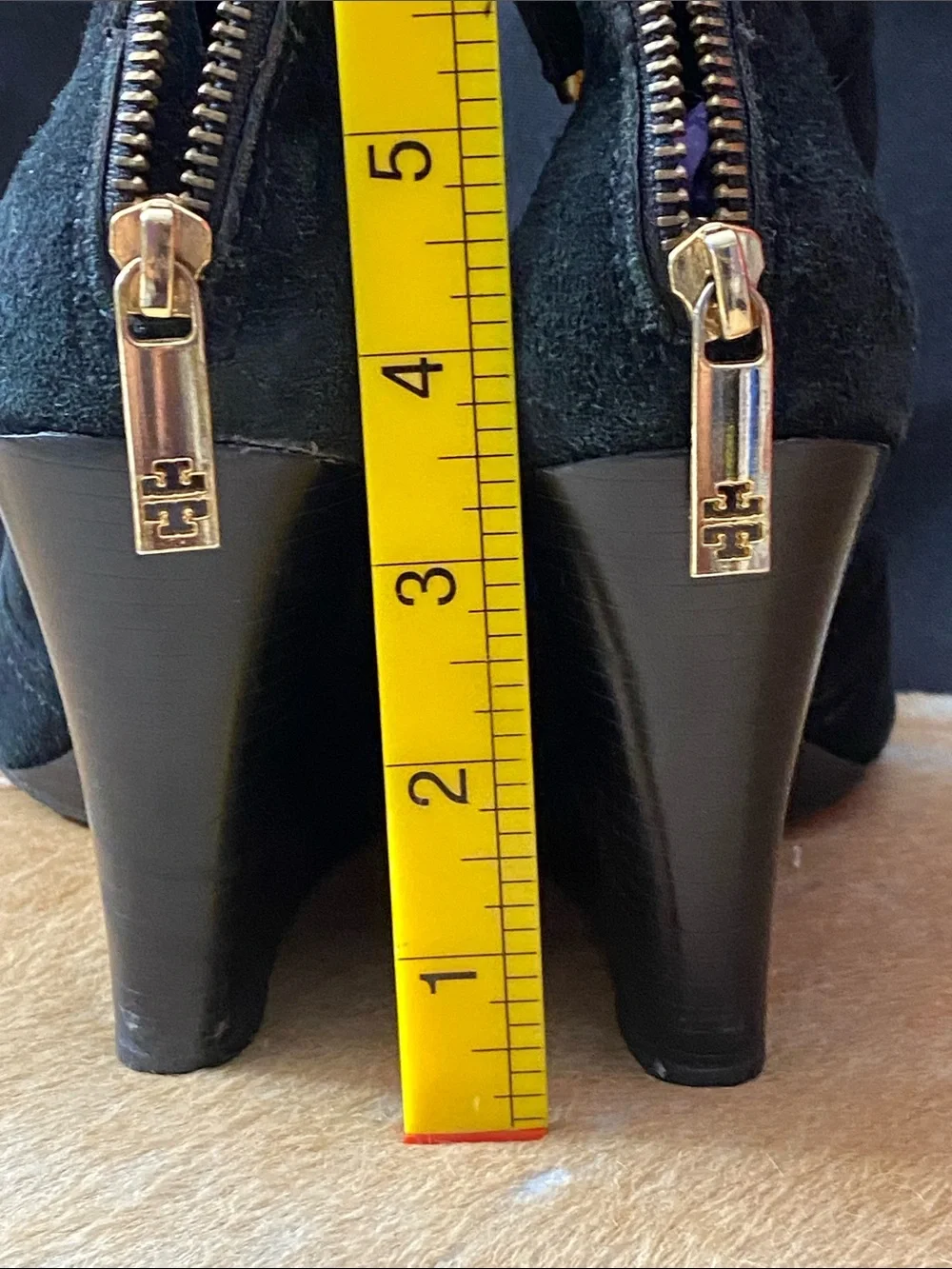Tory Burch Black Suede Ankle Booties Special Price.